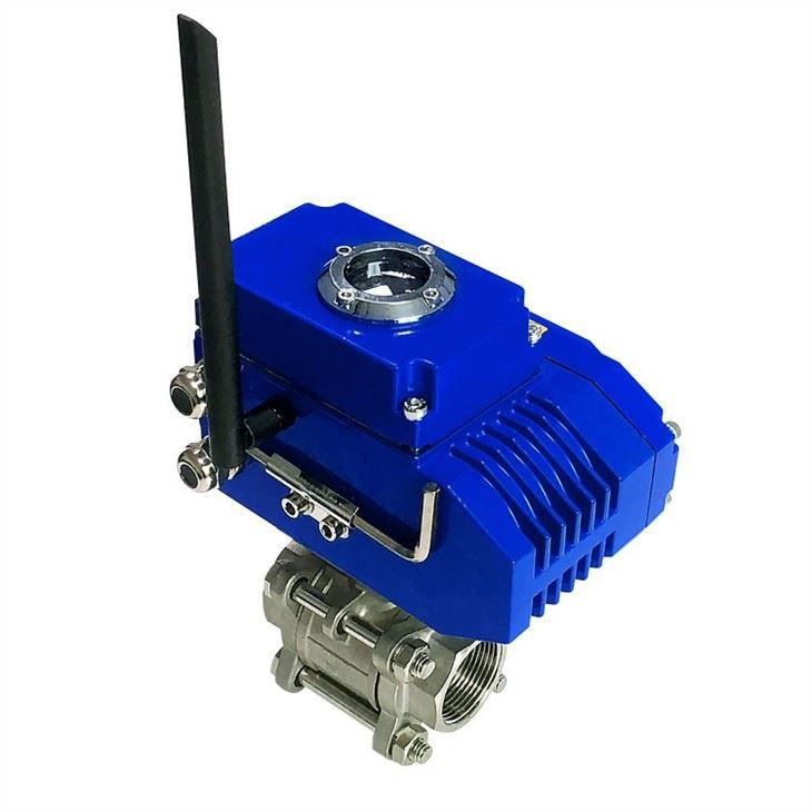 4G Lorawan Mobile Phone Controlled Motorized Butterfly Valve