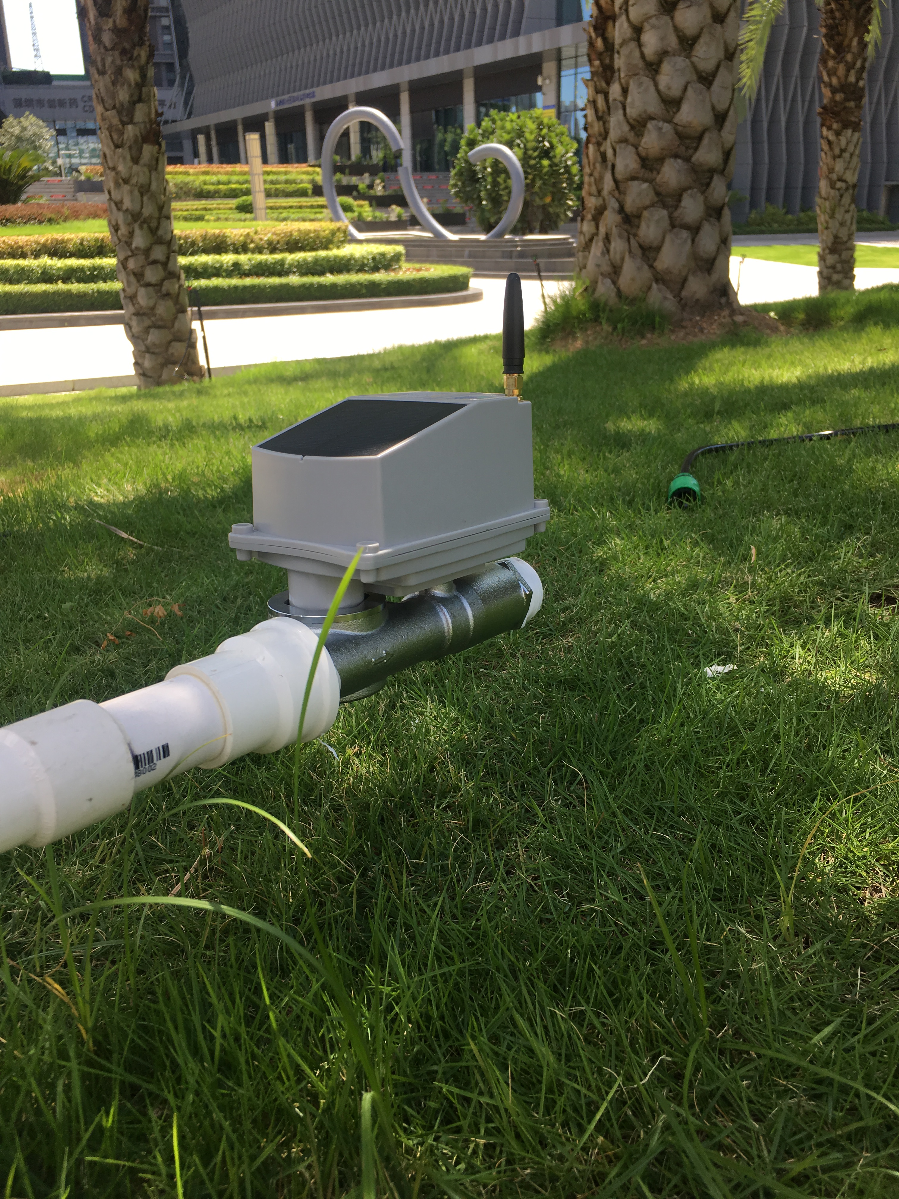 4G LoRa connected Landscape Irrigation Controller in islamic garden